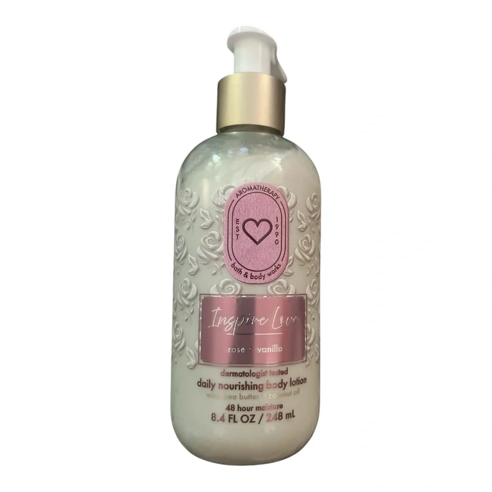 Aromatherapy Bath & Body WorkInspire Love Rose + Vanilla Body Wash & Lotion Set